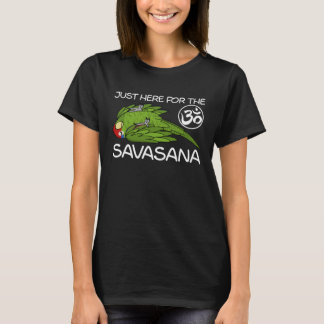 Camiseta Yoga Savasana Papagaio Mexicano Vermelho à Amazôni