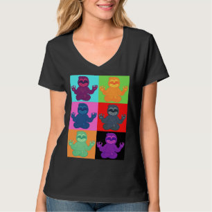 Camiseta Yoga Sloth Pop Art Impressão