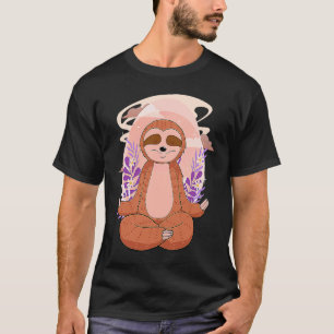 Camiseta Yoga Sloth Ppreguiçoso Fazendo Meditação Lúcia Yog