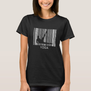 Camiseta Yoga Sombra Em Uma Código de Barras