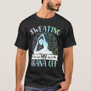 Camiseta Yoga Suando Minha Asana Fora Aquarela Zen Yoga
