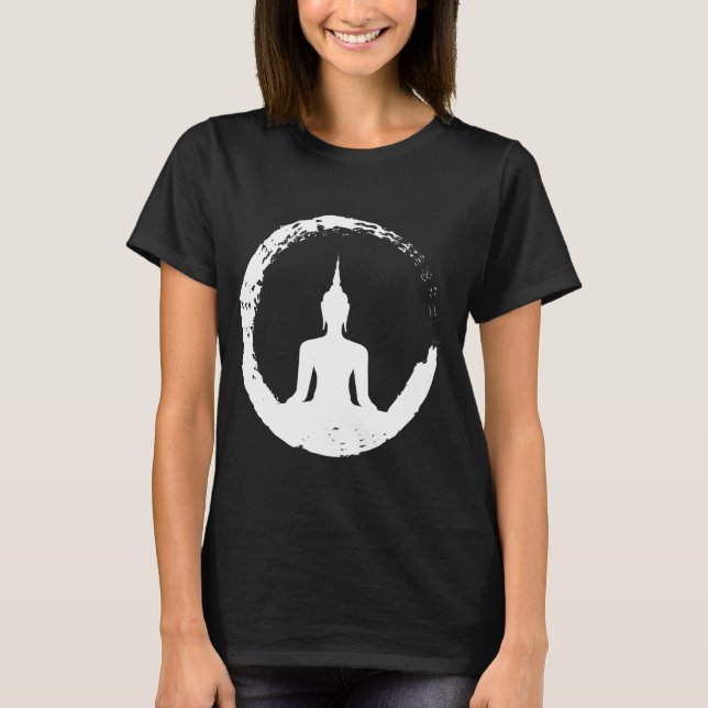 Camiseta Yoga Tshirt MEDITATION BUDDHA Gift Yoga Professora (Frente)