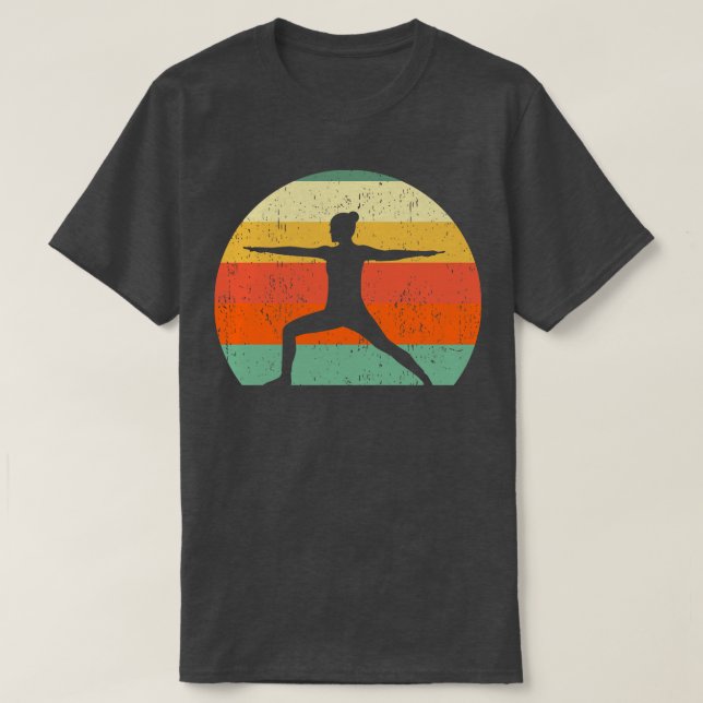 Camiseta Yoga Warrior no Sunset (Frente do Design)
