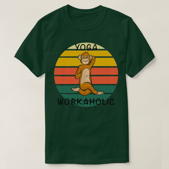 Camiseta YOGA WORKAHOLIC Namaste Meditation Class Workshop  (Frente do Design)