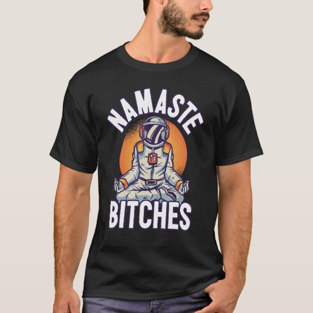 Camiseta Yoga Yogi dizendo Namaste (Frente)