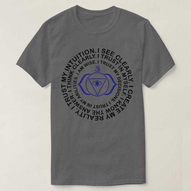 Camiseta Yoga Yogi Third Eye Ajna Chakra Aniversário Natal (Frente do Design)