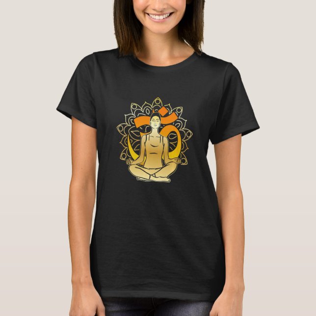 Camiseta Yoga Zen Meditando Premium (Frente)