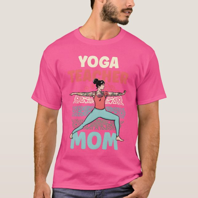 Camiseta Yogaeacher Mãe Mamãe Menina do Hobby Mãe (Frente)