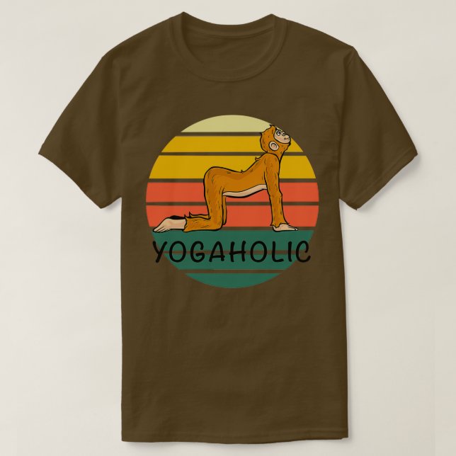 Camiseta Yogaholic Shirt Namaste Shirt Yoga Meditação (Frente do Design)