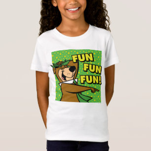 Camiseta Yogi Bear Diversão Diversão Diversão