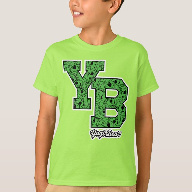 Camiseta Yogi Bear - Letras De Variação Padrão (Frente)