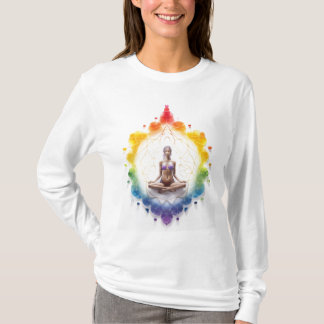 Camiseta Yogi Elegance: Yoga Sweatshirt da Serene Mulheres
