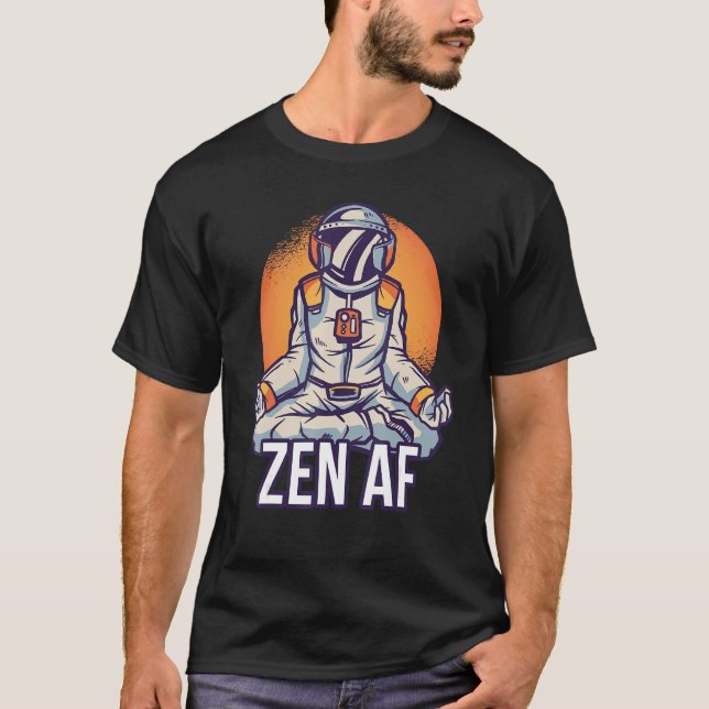 Camiseta Yogi Spaceman Yoga Astronaut Zen Af Yoga (Frente)