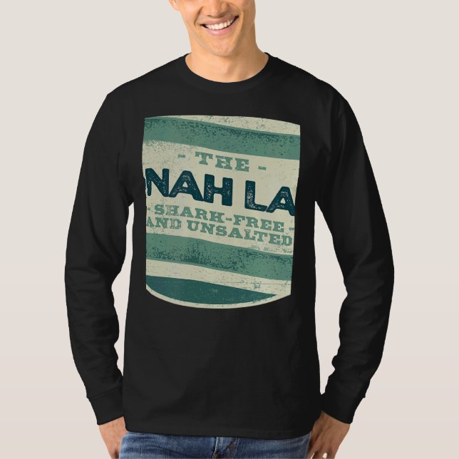 Camiseta Yonah Lake Shark Free and Unsalted Camping Georgia (Frente)