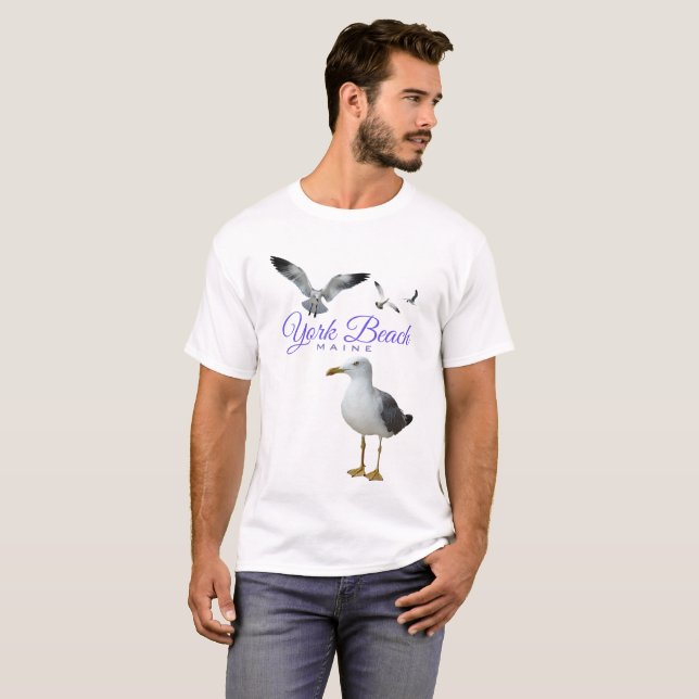 Camiseta York Beach - Maine (Frente Completa)