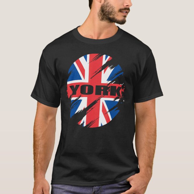 Camiseta York British Flag Inglaterra Reino Unido União da  (Frente)