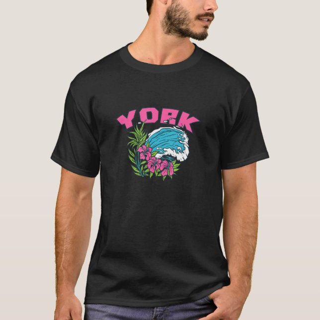 Camiseta York Maine Summer Me Tropical Yorker Floral Patch (Frente)