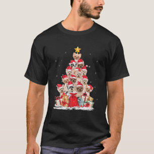Camiseta Yorkie Árvore de Natal Papais noeis engraçados Yor