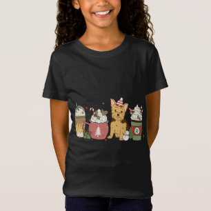 Camiseta Yorkie café Latino de Natal Cachorro de inverno Ho