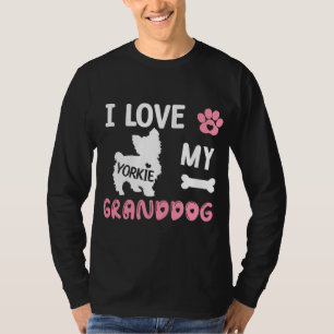 Camiseta Yorkie Dog Avó Presente Eu Amo Meu Avô Yorkie