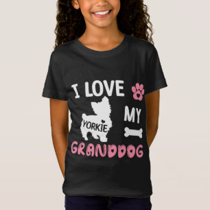 Camiseta Yorkie Dog Avó Presente Eu Amo Meu Avô Yorkie