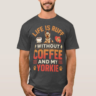 Camiseta Yorkie Dog E Café