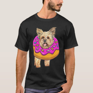 Camiseta Yorkie Dog Rosquinha Doughnut Bakers Birthday Girl