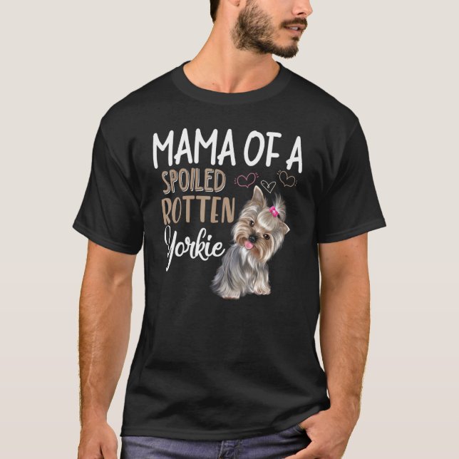 Camiseta Yorkie Dog Yorkie Mãe Cachorro (Frente)