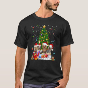 Camiseta Yorkie Dogs Árvore Natal Sweater Xmas Pet Animal