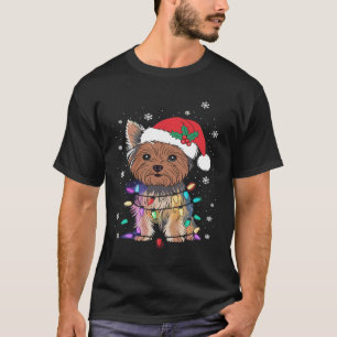 Camiseta Yorkie Dogs Árvore Natal Sweater Xmas Pet Animal