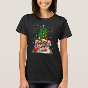 Camiseta Yorkie Dogs Árvore Natal Sweater Xmas Pet Animal