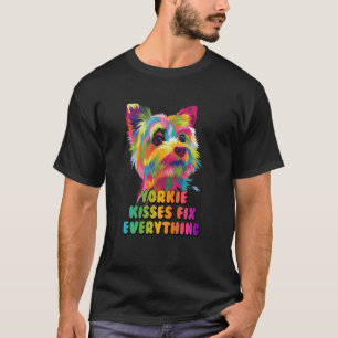 Camiseta Yorkie Kisses Fix Tudo Yorkshire Terrier Hum