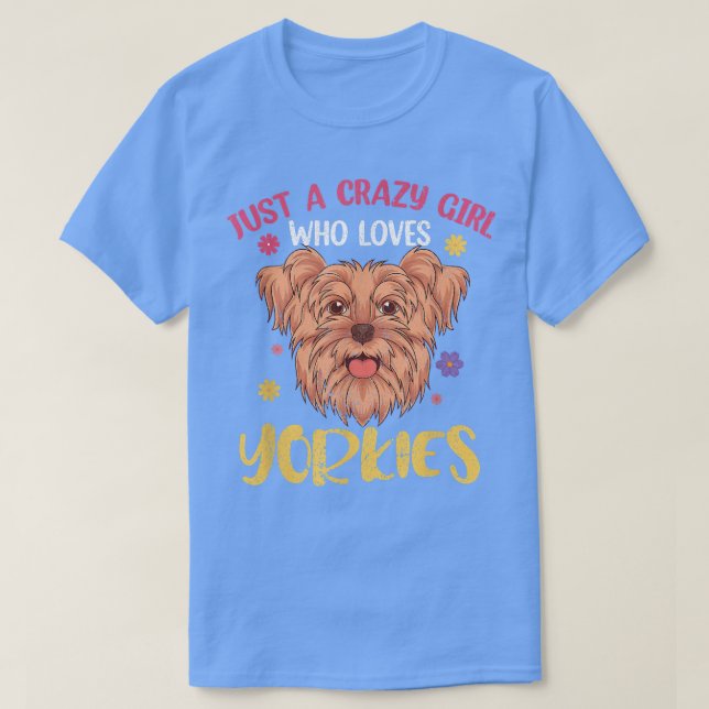 Camiseta Yorkie Lover Girls Mulheres Proprietárias De Cacho (Frente do Design)