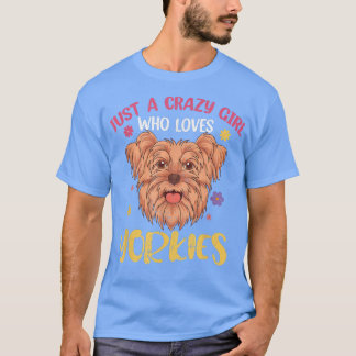 Camiseta Yorkie Lover Girls Mulheres Proprietárias De Cacho