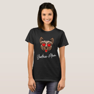 Camiseta Yorkie Mãe Luv - Camisa-T de mulher branca