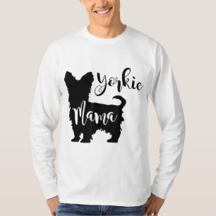 Camiseta Yorkie Mama Perfil Yorkshire Terrier Diversão Cog 