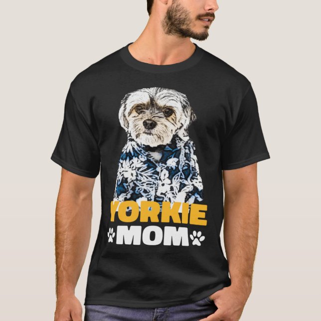 Camiseta Yorkie Mom Yorkshire Terrier Dog Owner (Frente)