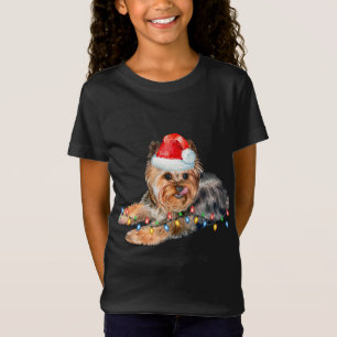 Camiseta Yorkie natal Cachorro Maluco Engraçado