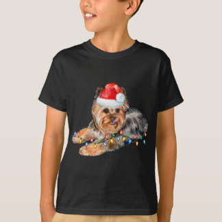 Camiseta Yorkie natal Cachorro Maluco Engraçado