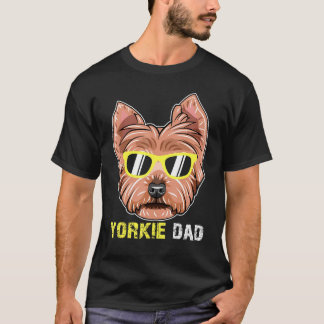 Camiseta Yorkie Pai Para Yorkshire Terrier Owners Pai Da