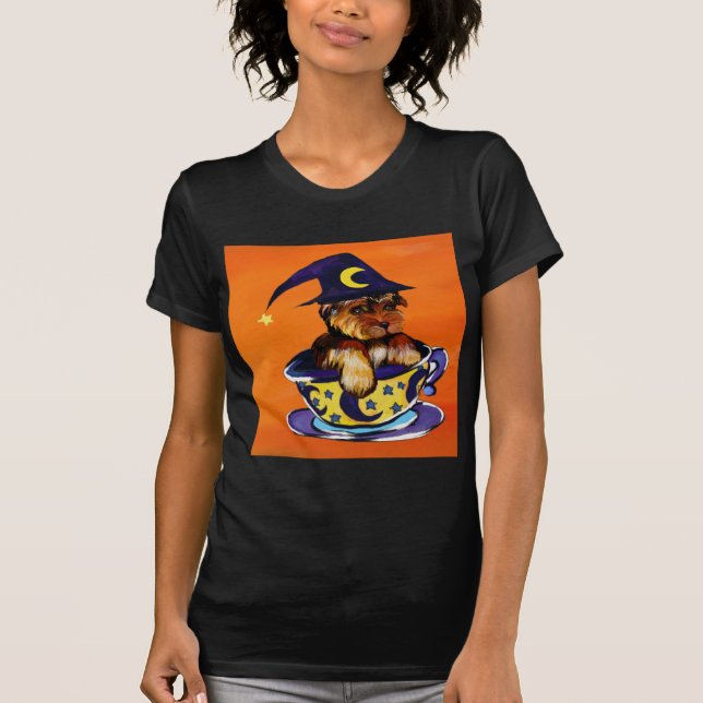 Camiseta Yorkie Poo de Halloween (Frente)