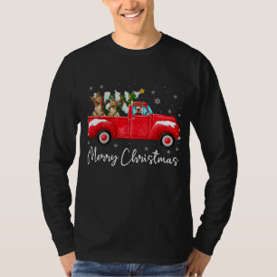 Camiseta Yorkie Red Truck Natal Shirt Santa Hog Xma