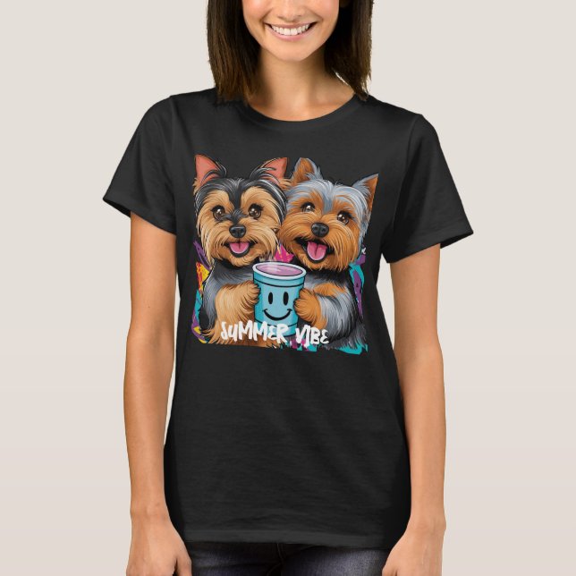 Camiseta Yorkie Team Summer Vibe (Frente)