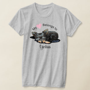 Camiseta Yorkie Terrier My Heart Pertence A T-Shirt