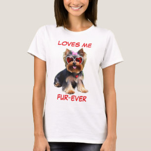 Camiseta Yorkie Yorkshire Terrier Heart-Shaps