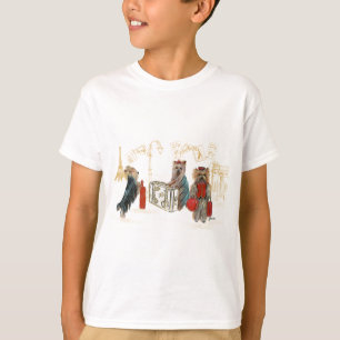 Camiseta Yorkies viajando presentes em Paris para a famíli
