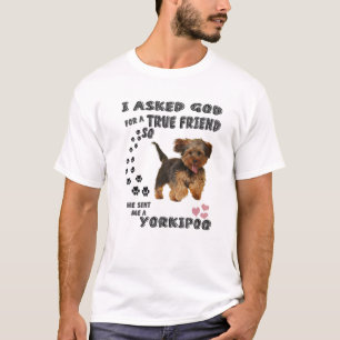 Camiseta Yorkipoo Cão Cita Mãe Yorkiepoo Pai Arte, Cute Y