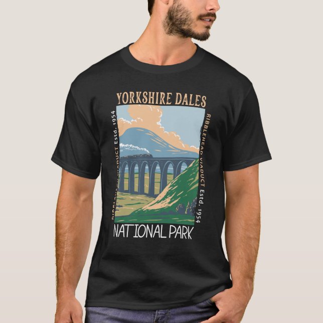 Camiseta Yorkshire Dales National Park Inglaterra Distúrbio (Frente)