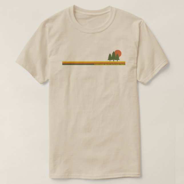 Camiseta Yorkshire Dales National Park Pine Trees Sun (Frente do Design)