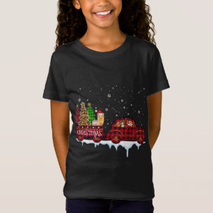 Camiseta Yorkshire Dog Natal Red Xadrez Papais noeis de cam